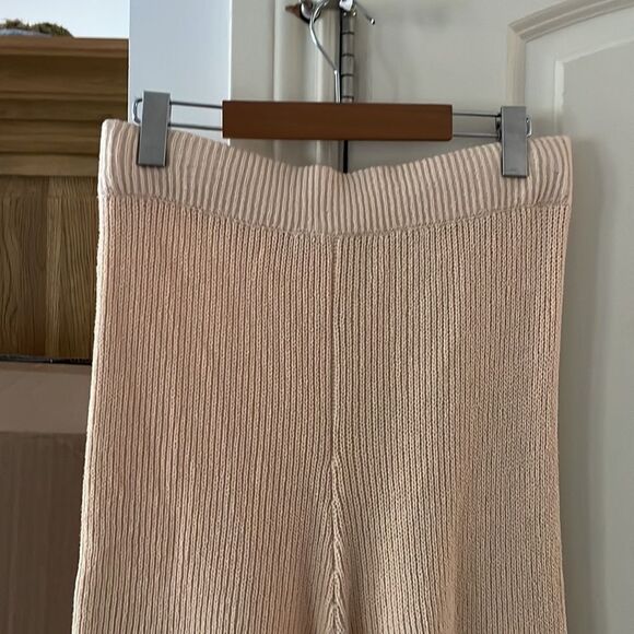 NEW Alc martell high waist crop knit flare womens pants desert rose - Picture 9 of 15